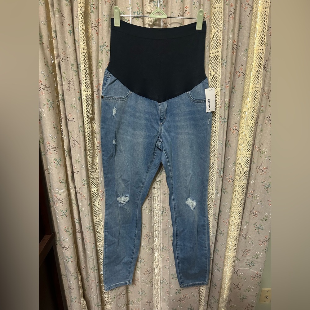 Sonoma Full Coverage panel Maternity Jegging Size 12 Stretch NWT